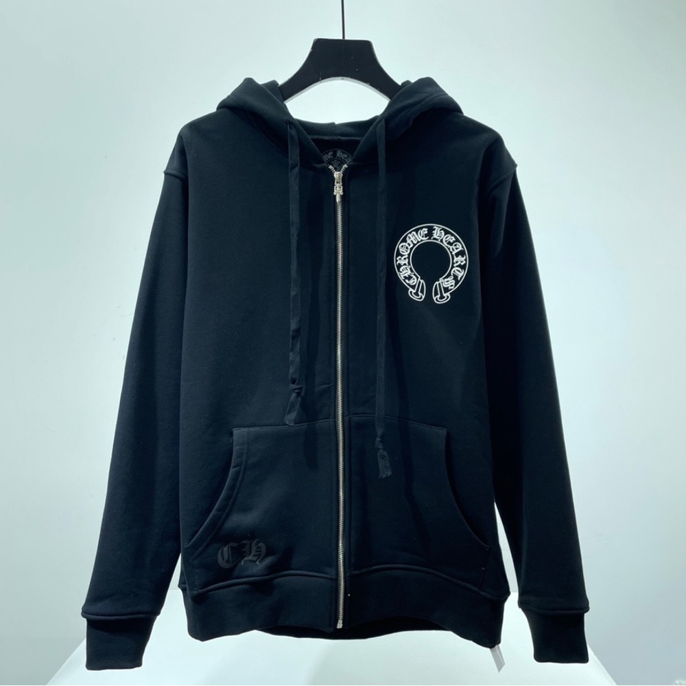 Chrome Hearts Black Zip-Up Hoodie - Picture 1 of 16